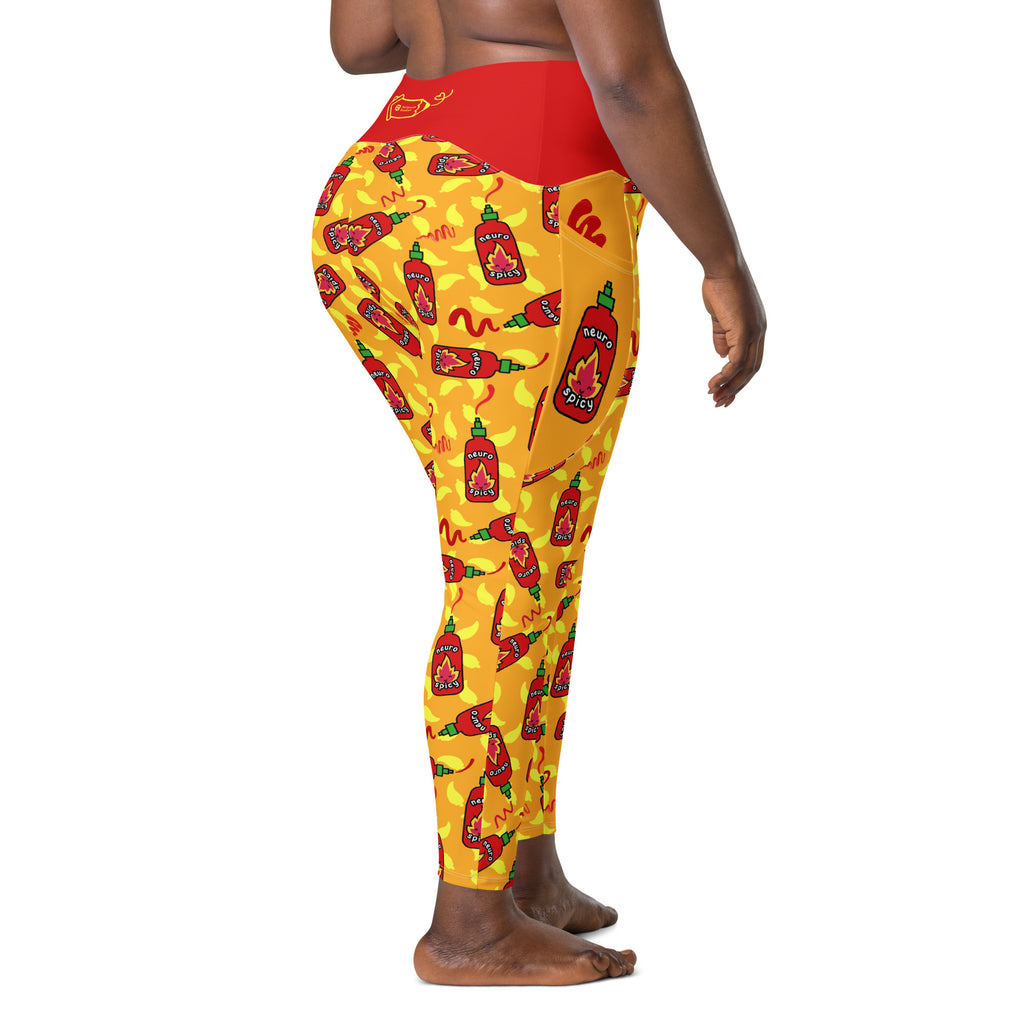 RECYCLED High Waist Pocket Leggings - 'Neurospicy'