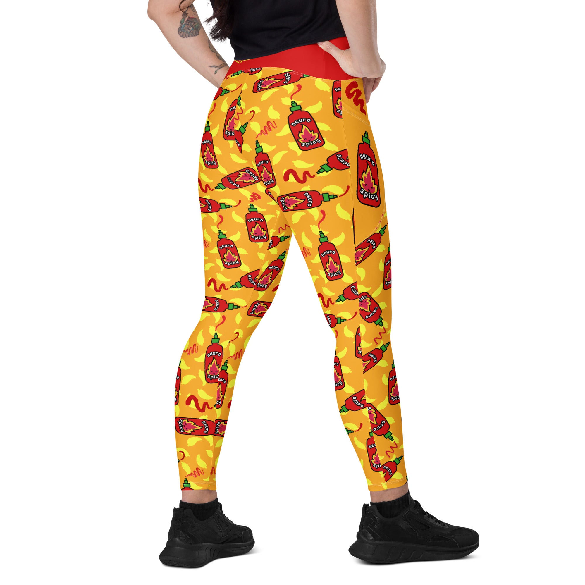 RECYCLED High Waist Pocket Leggings - 'Neurospicy'