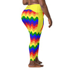 RECYCLED High Waist Pocket Leggings - 'Rainbow Waves'
