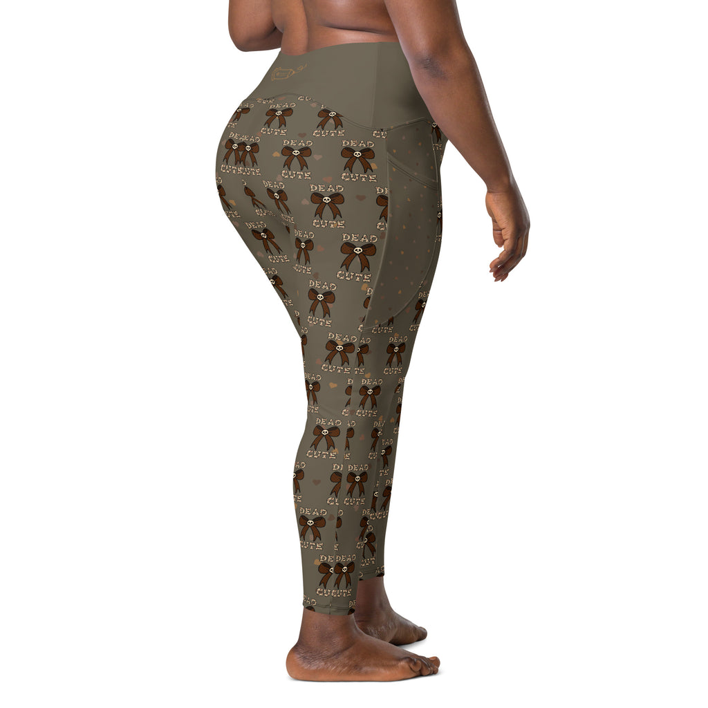 RECYCLED High Waist Pocket Leggings - 'Dead Cute'