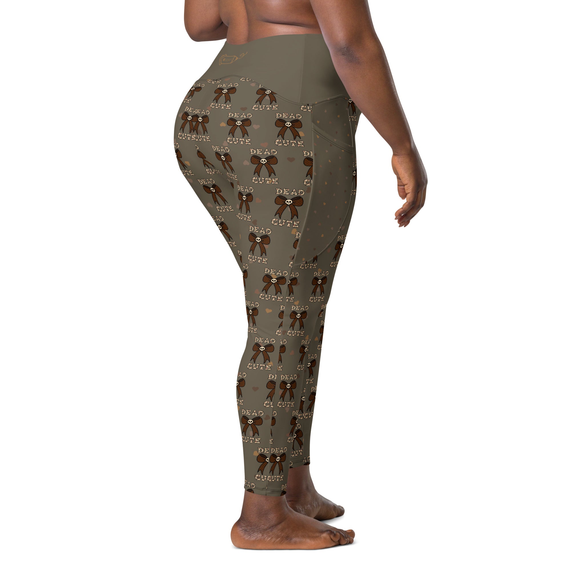 RECYCLED High Waist Pocket Leggings - 'Dead Cute'