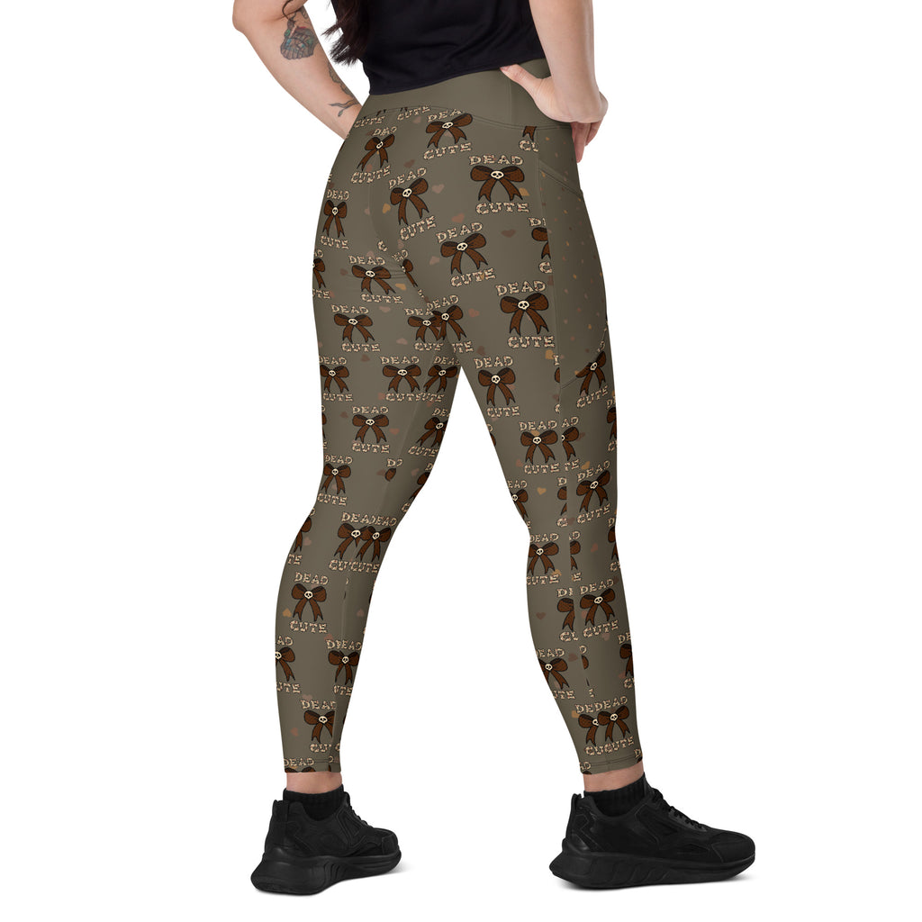 RECYCLED High Waist Pocket Leggings - 'Dead Cute'