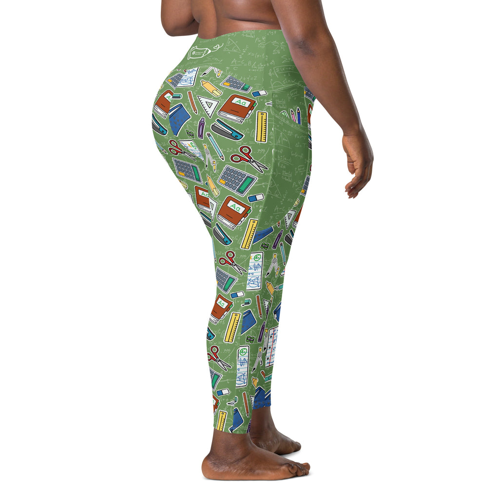 RECYCLED High Waist Pocket Leggings - 'Teacher's Pet'