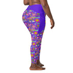 RECYCLED High Waist Pocket Leggings - 'Glitter Stickers'