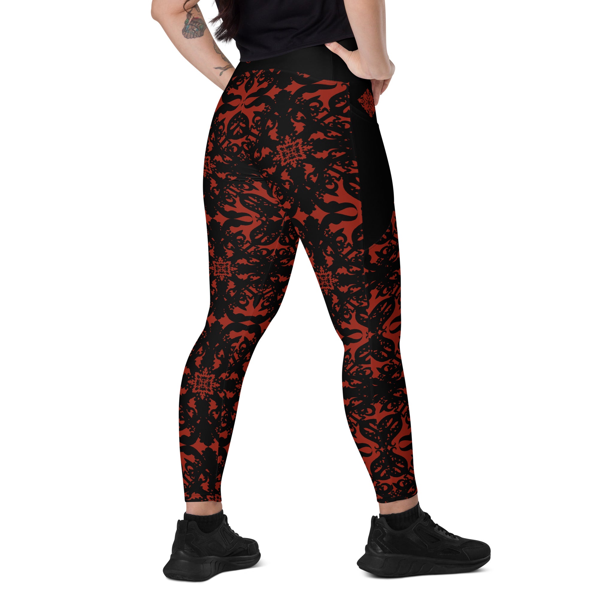 RECYCLED High Waist Pocket Leggings - 'For I Have Sinned'