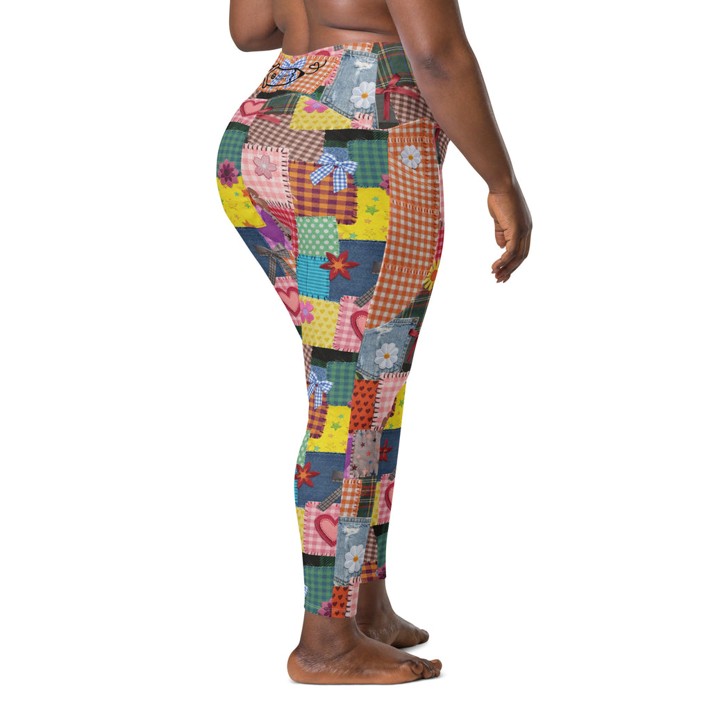 RECYCLED High Waist Pocket Leggings - 'Perfect Patchwork'
