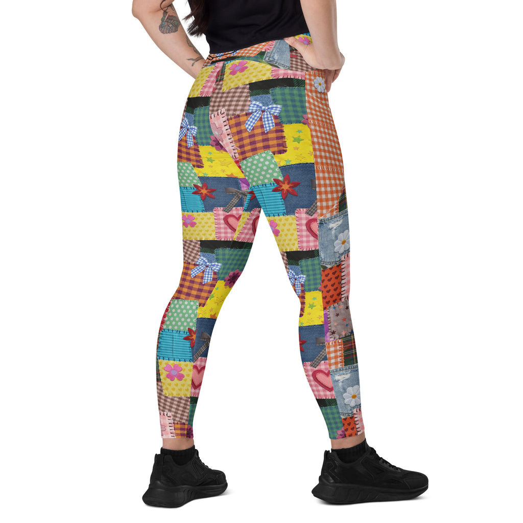 RECYCLED High Waist Pocket Leggings - 'Perfect Patchwork'