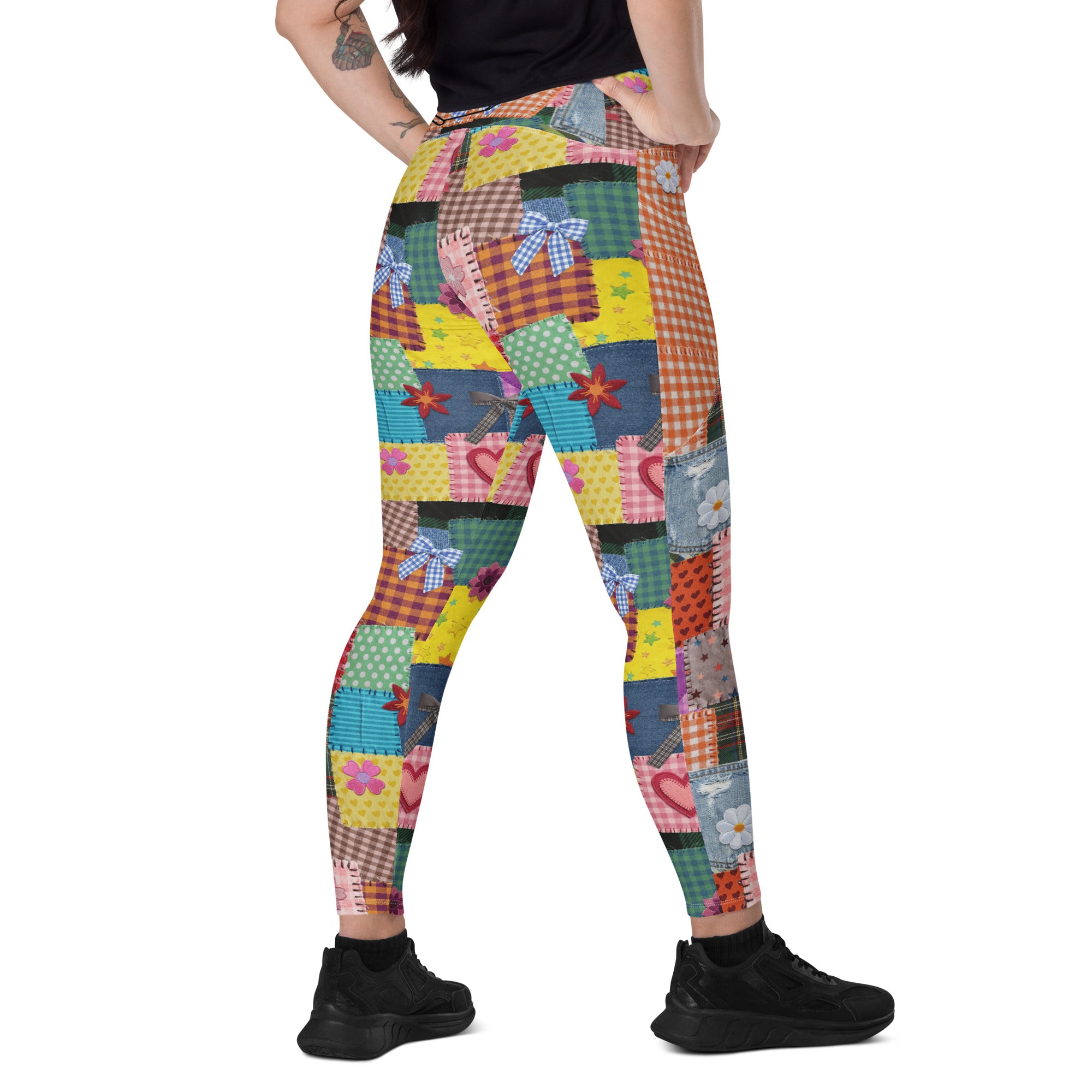 RECYCLED High Waist Pocket Leggings - 'Perfect Patchwork'