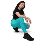 RECYCLED High Waist Pocket Leggings - 'Aquamarine'