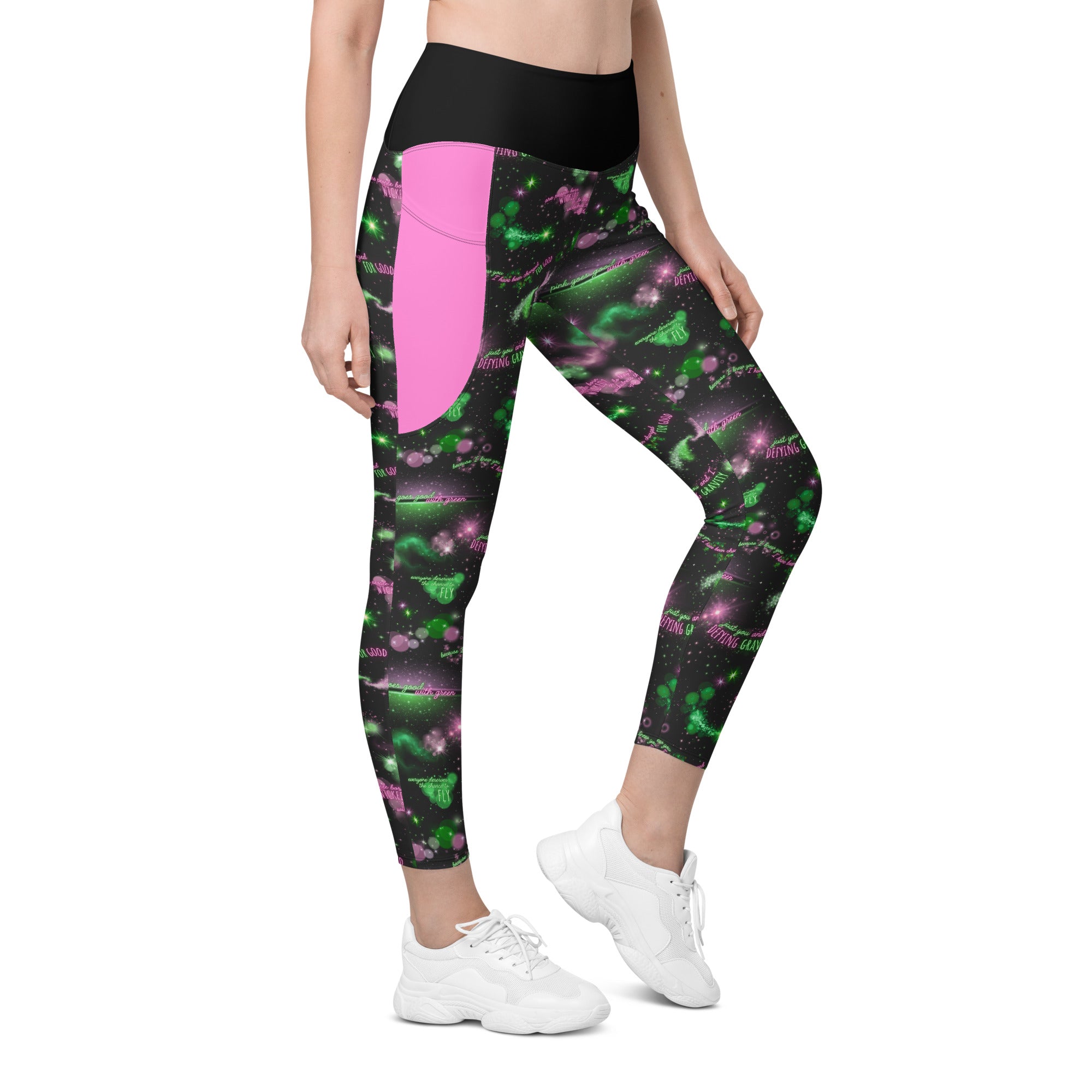 RECYCLED High Waist Pocket Leggings - 'Defy Gravity'