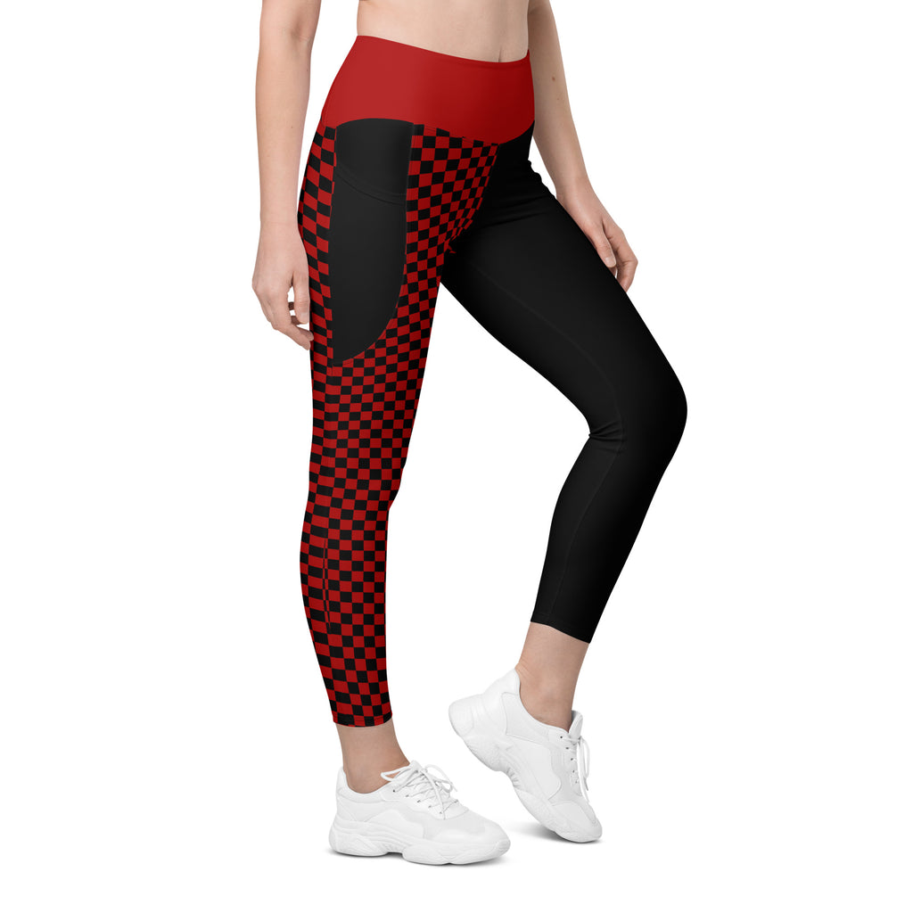 RECYCLED High Waist Pocket Leggings - 'Black Parade'