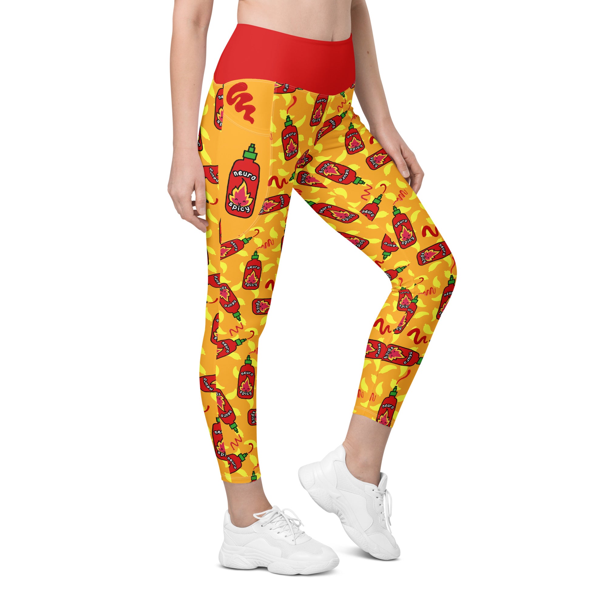 RECYCLED High Waist Pocket Leggings - 'Neurospicy'