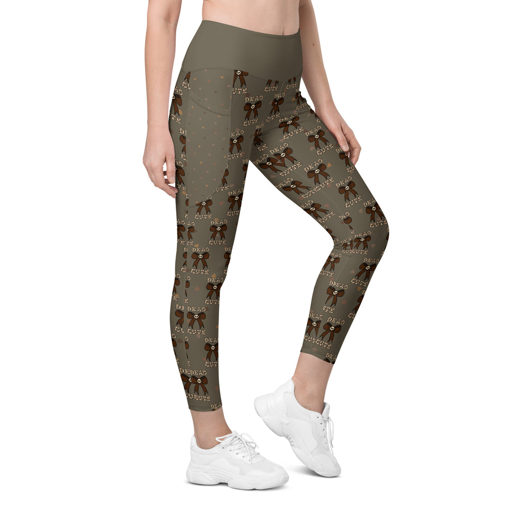 RECYCLED High Waist Pocket Leggings - 'Dead Cute'