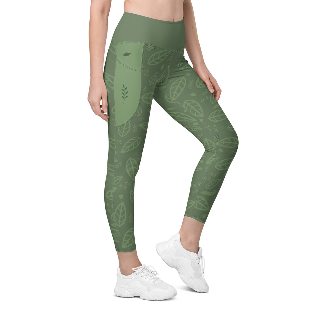RECYCLED High Waist Pocket Leggings - 'Bug's Life'