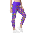 RECYCLED High Waist Pocket Leggings - 'Glitter Stickers'