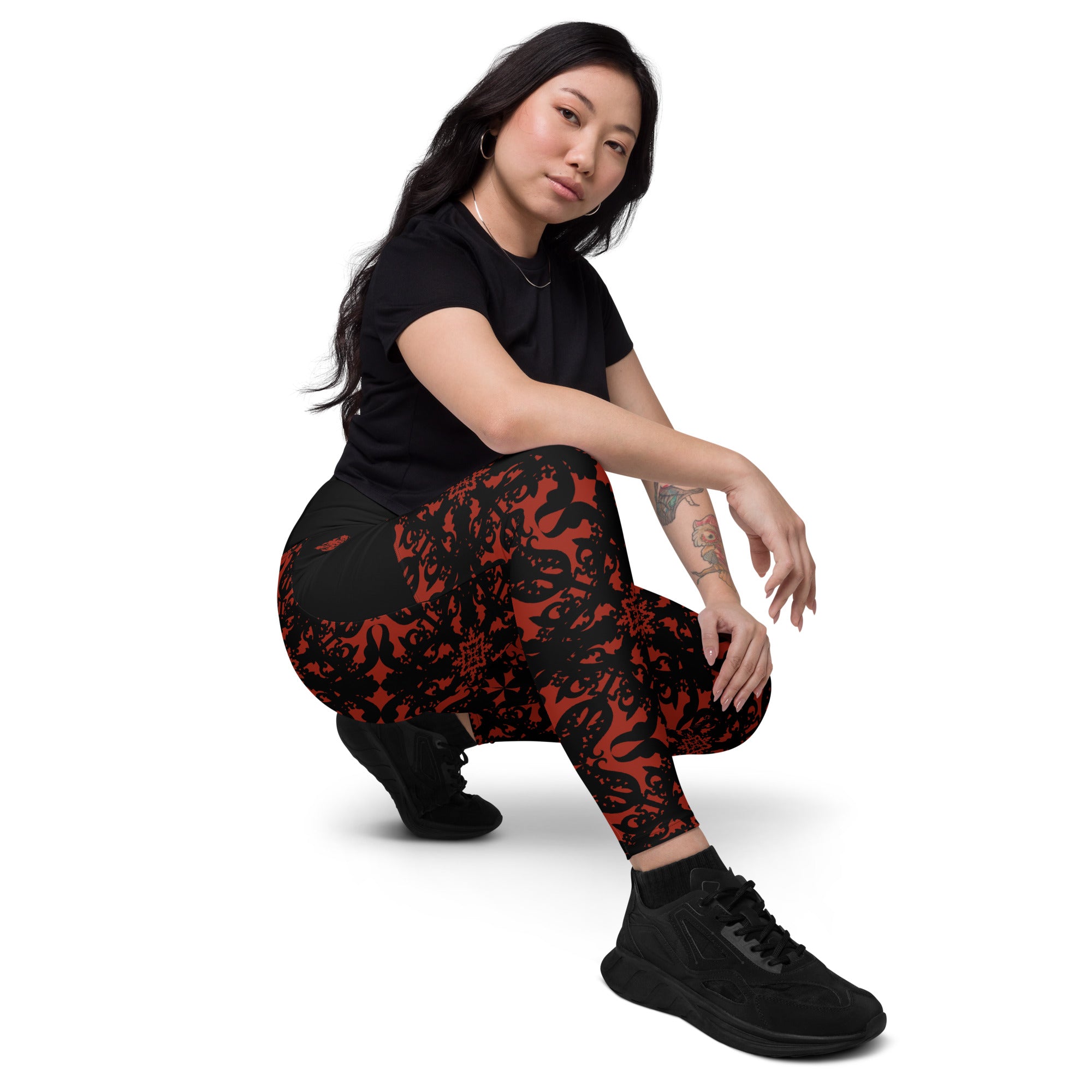 RECYCLED High Waist Pocket Leggings - 'For I Have Sinned'