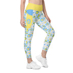 RECYCLED High Waist Pocket Leggings - 'Limonata' CUT-SEW