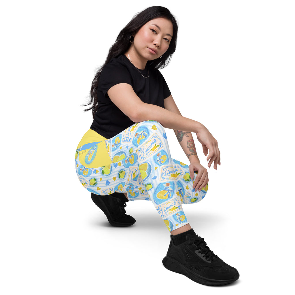 RECYCLED High Waist Pocket Leggings - 'Limonata' CUT-SEW