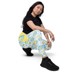 RECYCLED High Waist Pocket Leggings - 'Limonata' CUT-SEW