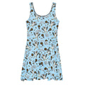 Sleeveless Stretch Skater Dress - 'Chippy Tea' 3XL CUT-SEW