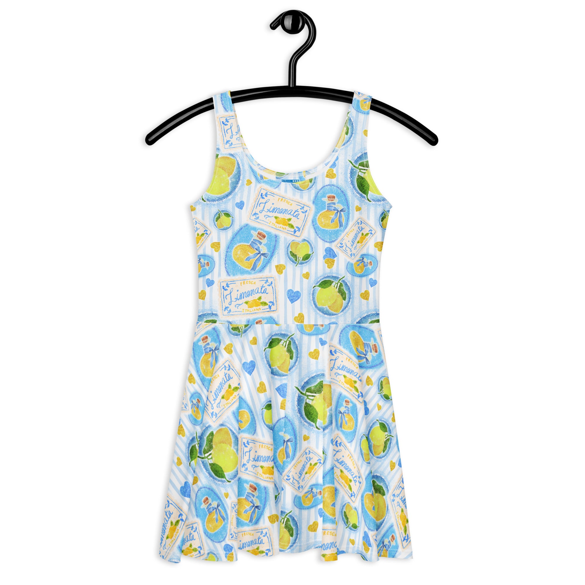 Sleeveless Stretch Skater Dress - 'Limonata'