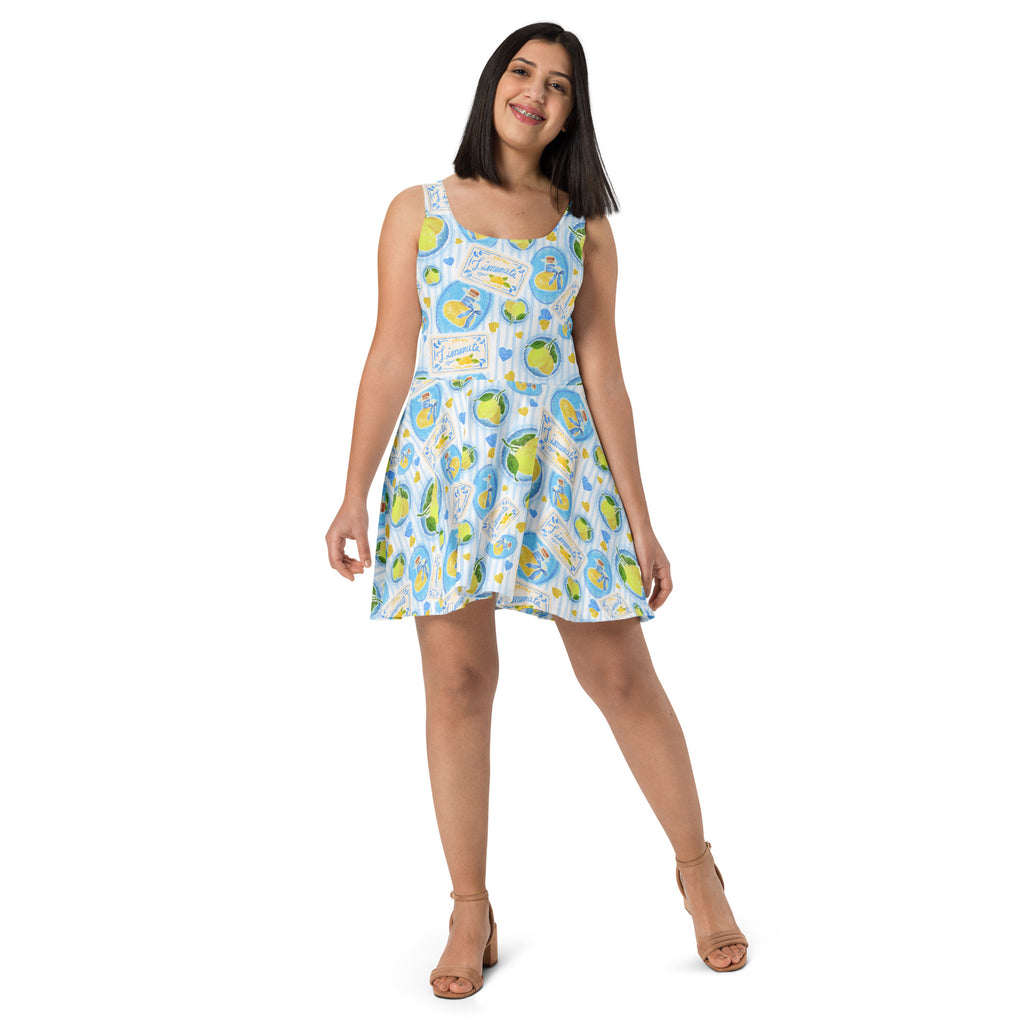 Sleeveless Stretch Skater Dress - 'Limonata'