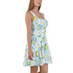 Sleeveless Stretch Skater Dress - 'Limonata'