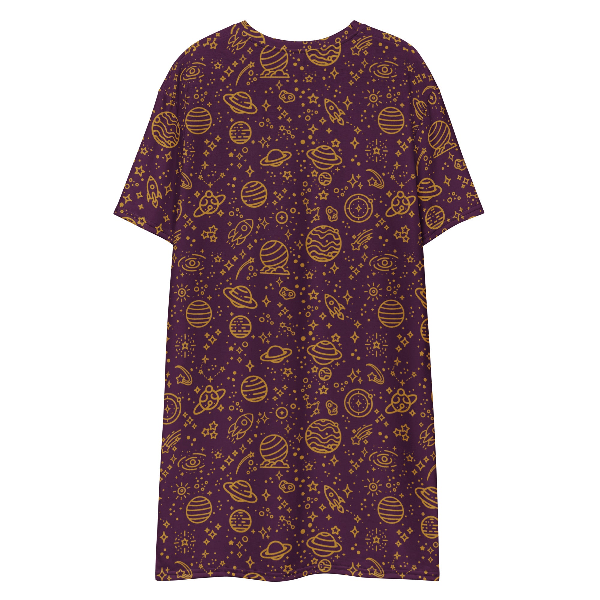 Unisex Multi-wear Tee Dress - 'Galactic Gold'