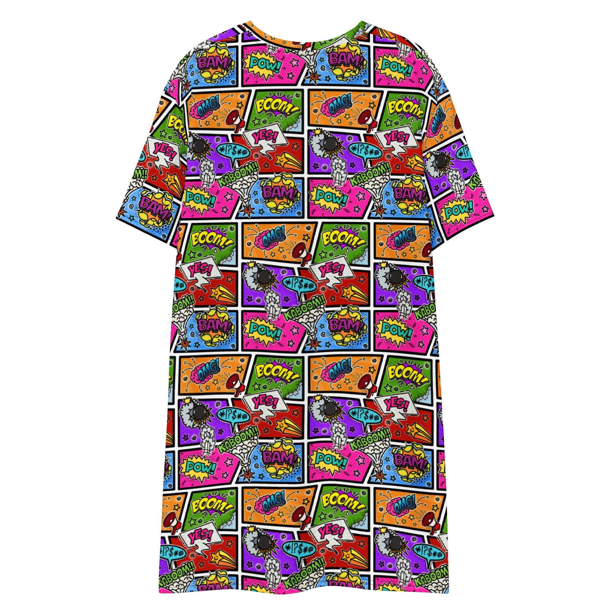 Unisex Multi-wear Tee Dress - 'Comic Chaos'
