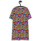 Unisex Multi-wear Tee Dress - 'Comic Chaos'