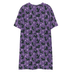 Unisex Multi-wear Tee Dress - 'Purrple Playtime'