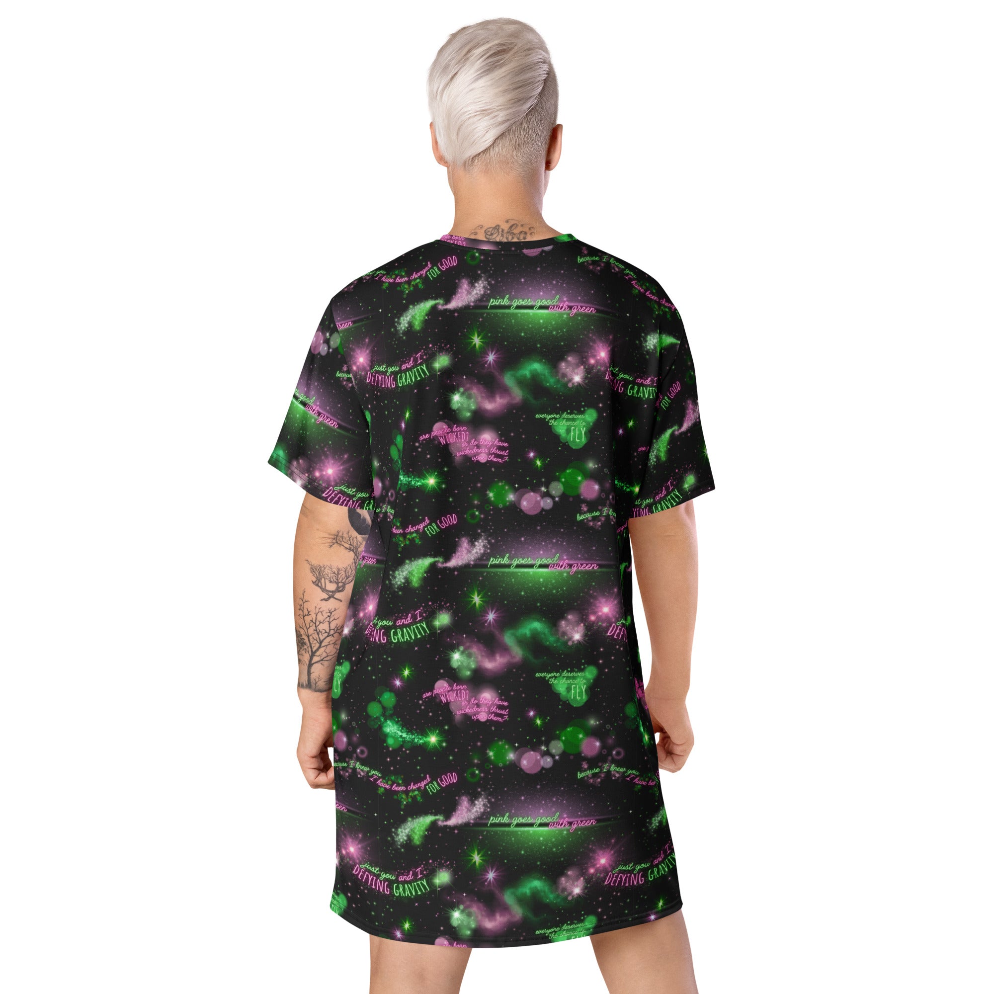 Unisex Multi-wear Tee Dress - 'Defy Gravity'