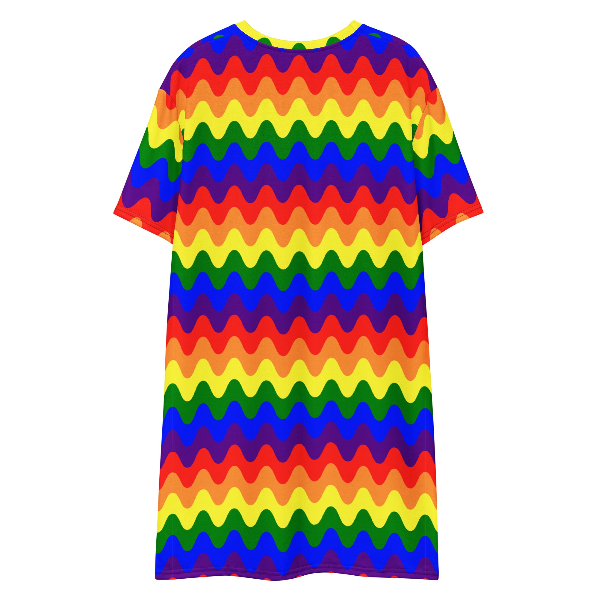 Unisex Multi-wear Tee Dress - 'Rainbow Waves'