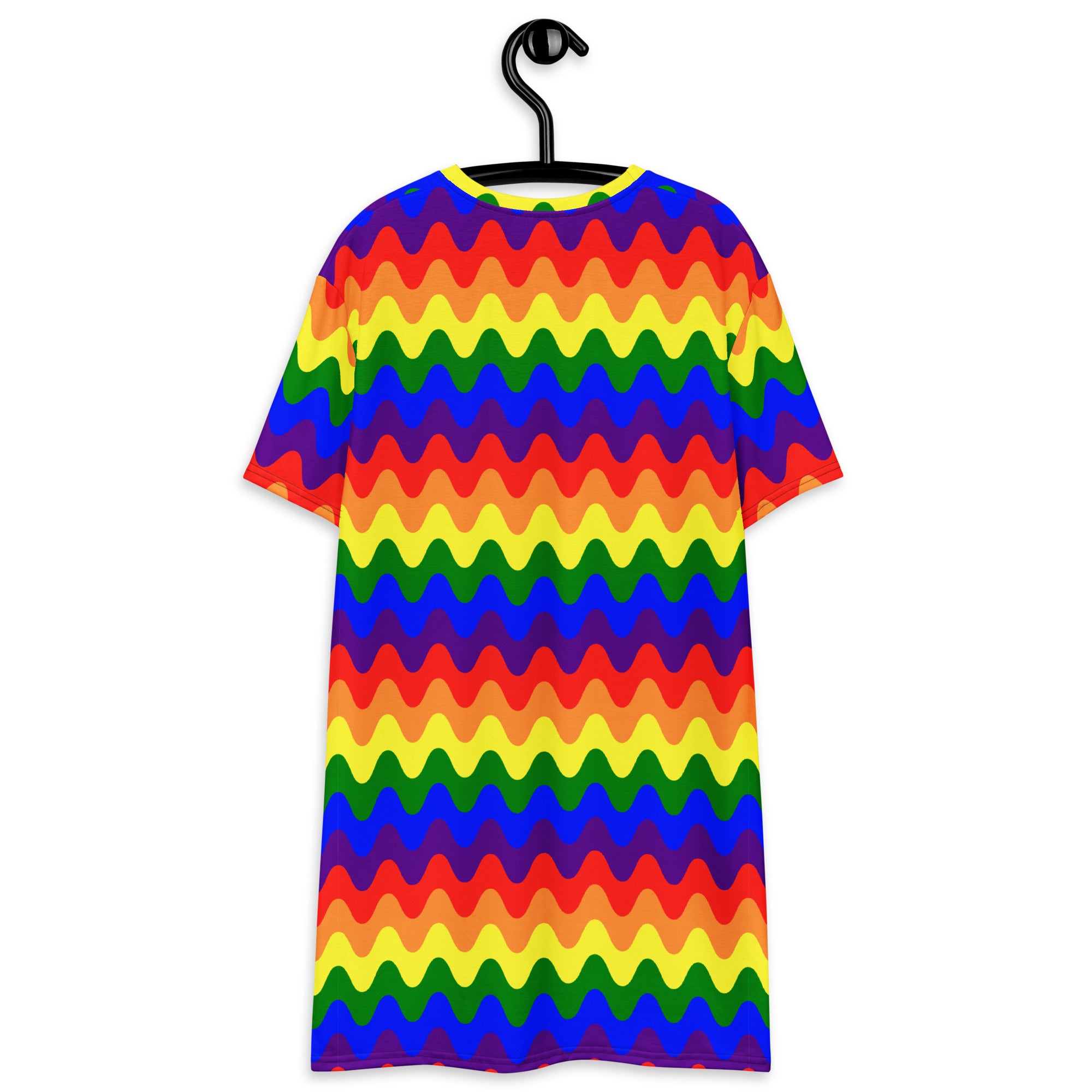 Unisex Multi-wear Tee Dress - 'Rainbow Waves'