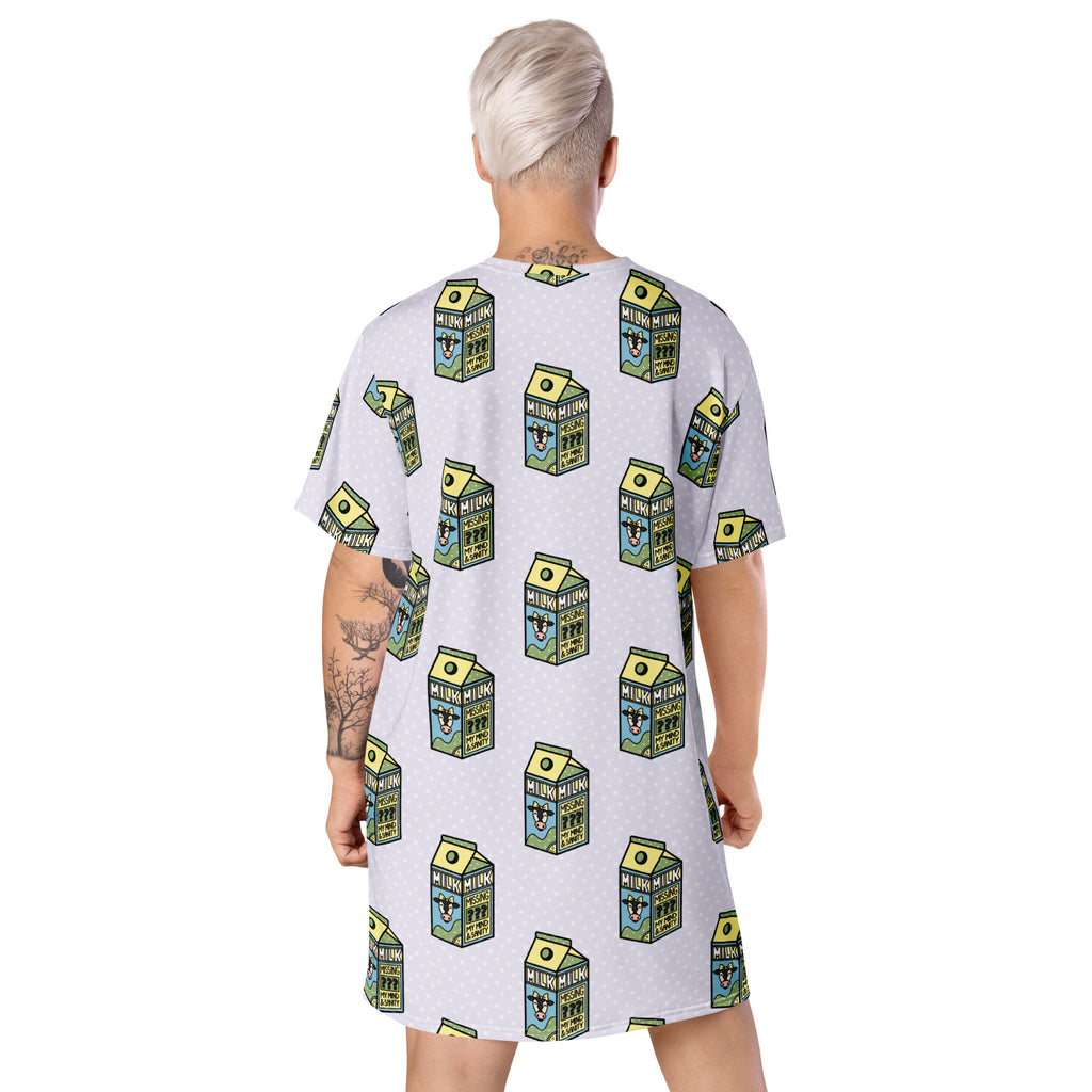 Unisex Multi-wear Tee Dress - 'Got Milk'