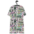 Unisex Multi-wear Tee Dress - 'Bubblegum Diner'