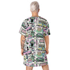 Unisex Multi-wear Tee Dress - 'Bubblegum Diner'