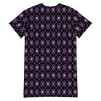 Unisex Multi-wear Tee Dress - 'Diamond Skulls'