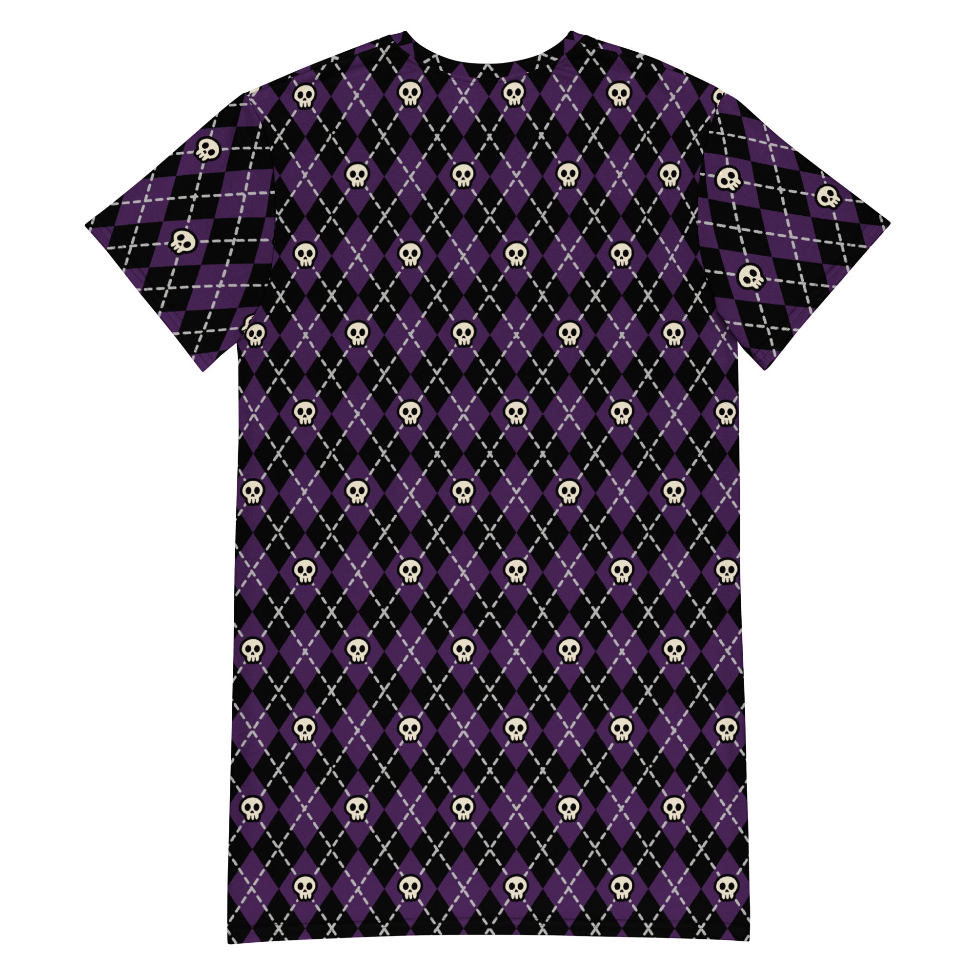 Unisex Multi-wear Tee Dress - 'Diamond Skulls'