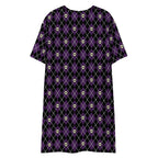 Unisex Multi-wear Tee Dress - 'Diamond Skulls'