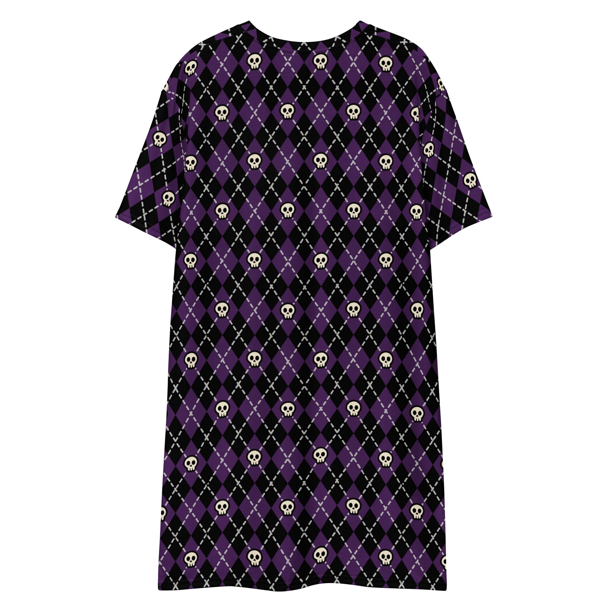 Unisex Multi-wear Tee Dress - 'Diamond Skulls'