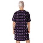 Unisex Multi-wear Tee Dress - 'Diamond Skulls'