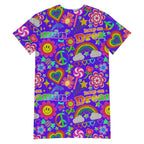 Unisex Multi-wear Tee Dress - 'Glitter Stickers'