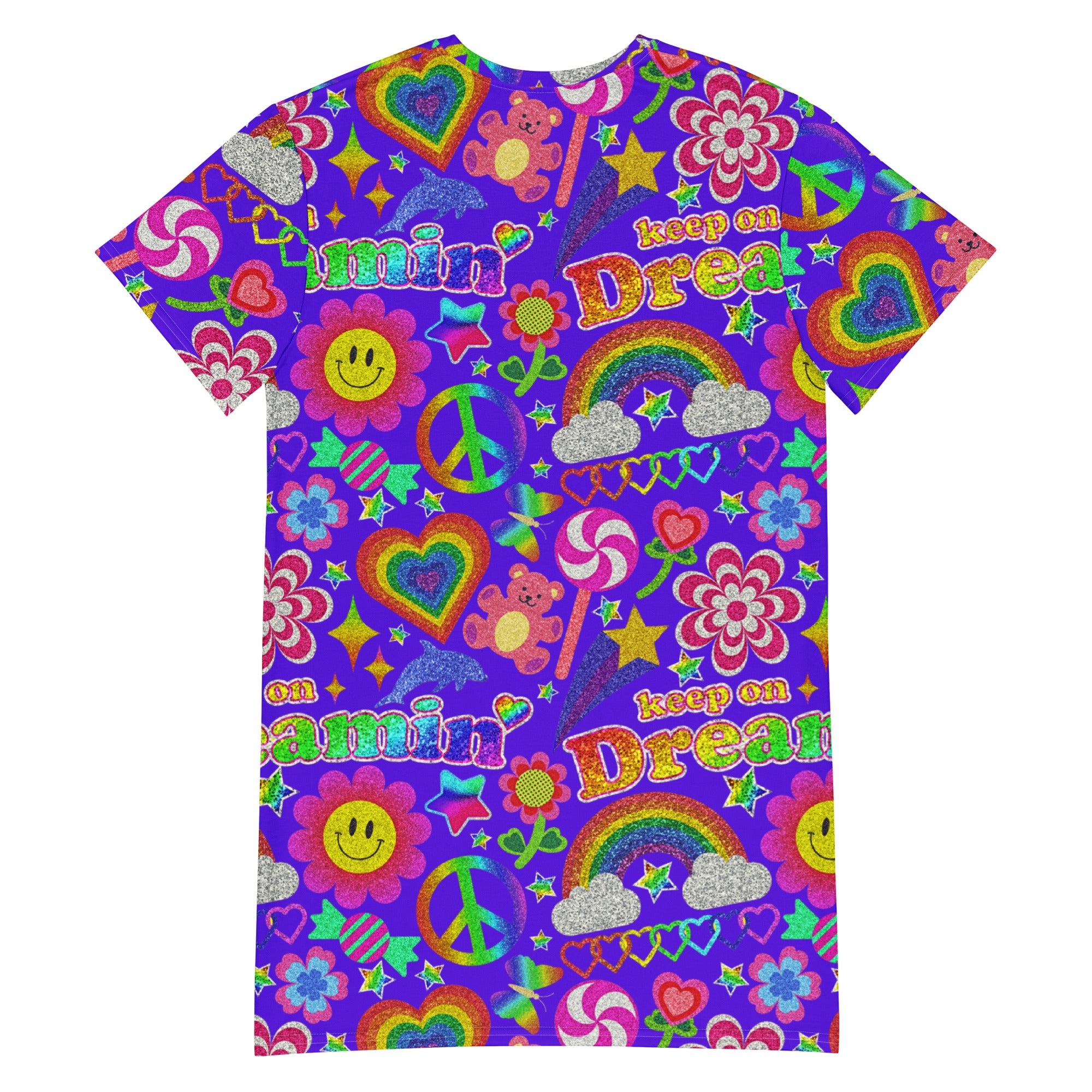 Unisex Multi-wear Tee Dress - 'Glitter Stickers'