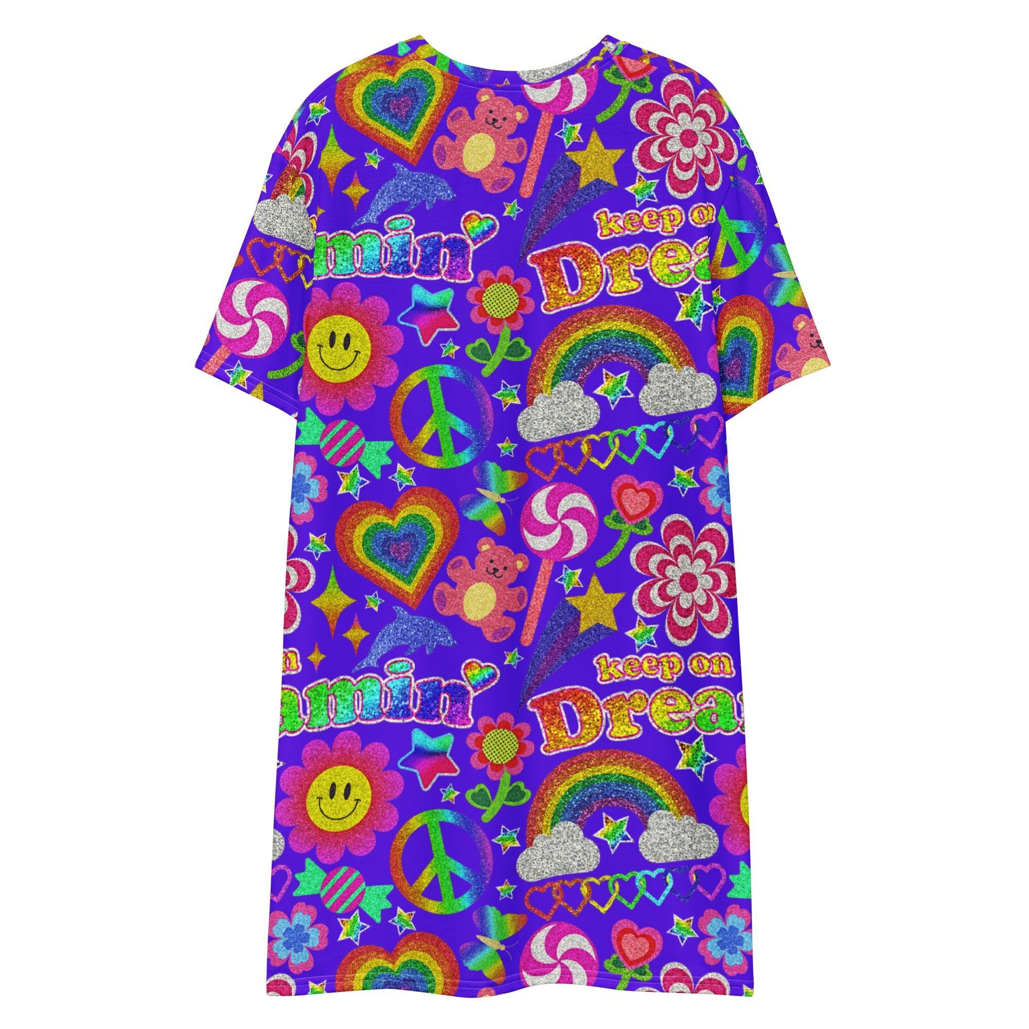 Unisex Multi-wear Tee Dress - 'Glitter Stickers'