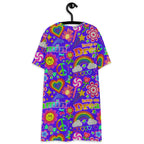 Unisex Multi-wear Tee Dress - 'Glitter Stickers'