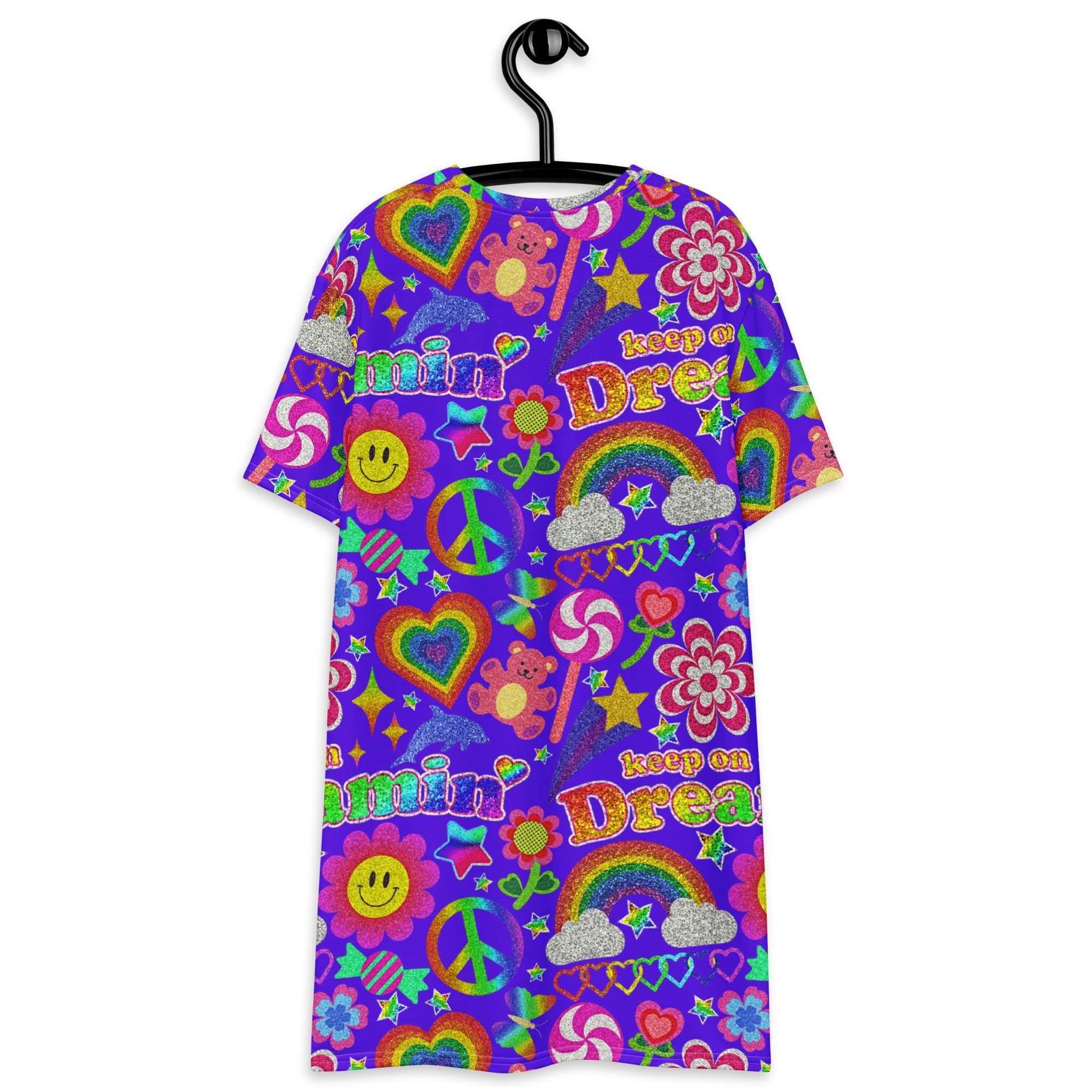 Unisex Multi-wear Tee Dress - 'Glitter Stickers'