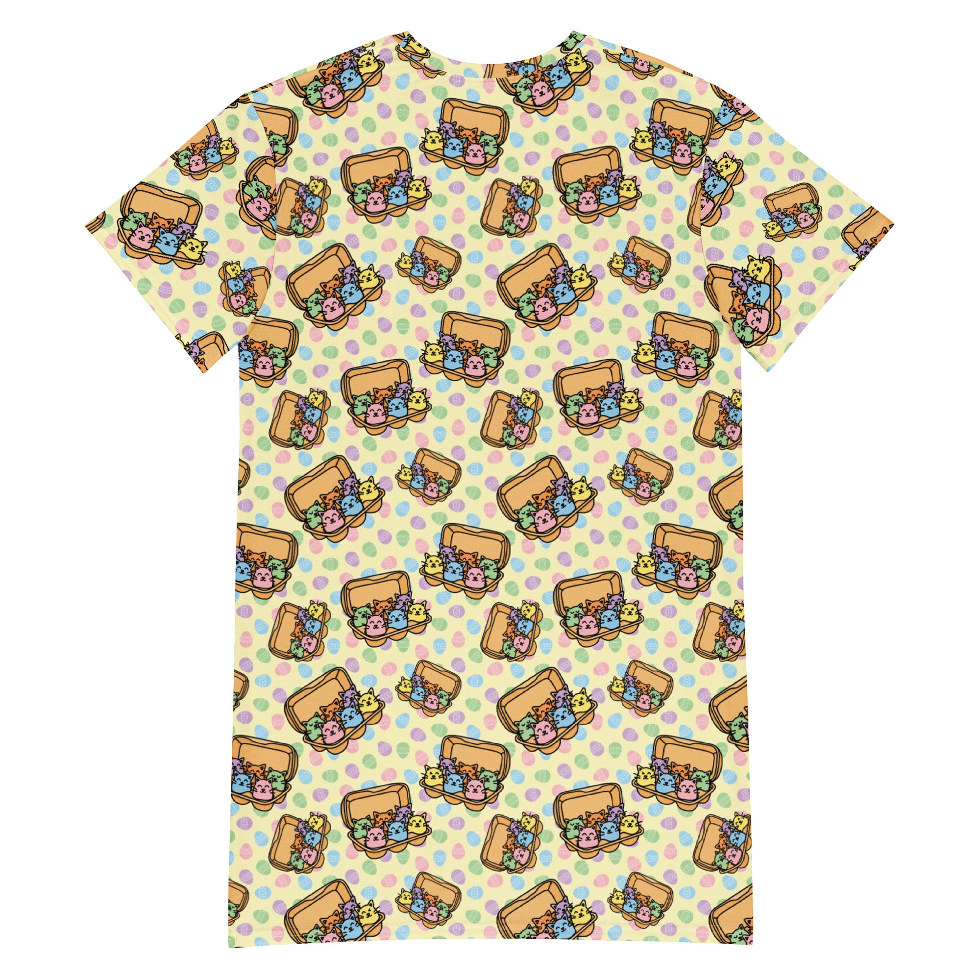 Unisex Multi-wear Tee Dress - 'Easter Kittens'