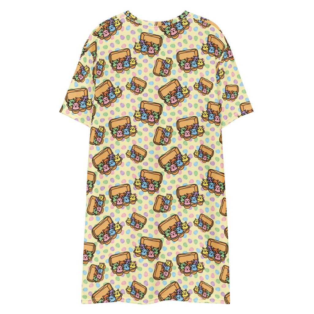 Unisex Multi-wear Tee Dress - 'Easter Kittens'