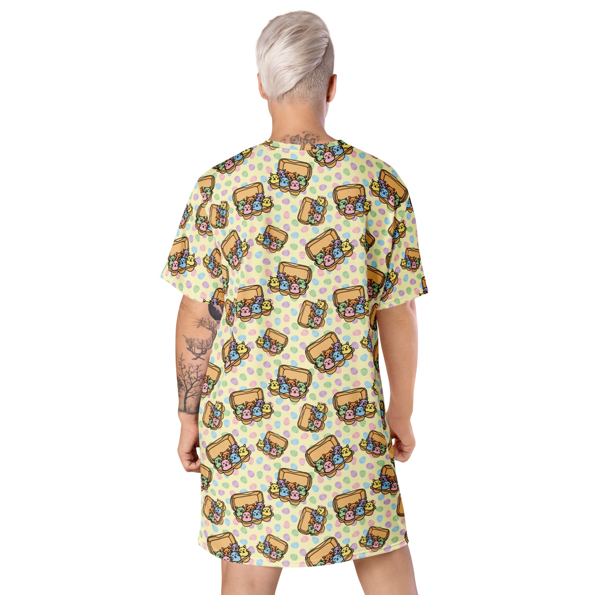 Unisex Multi-wear Tee Dress - 'Easter Kittens'